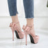 Elegant Peep Toe Platform High Heels Pumps for Women - Stylish Wedding Shoes with Stiletto Heels & Slingback Design Perfect for Brides and Special Occasions